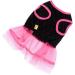 Ranphy Rhinestone Princess Dog Dress - Lace Tutu Vest Skirt for Small Dogs & Cats - XS Pink & Black - Buy Online on GoSupps.com