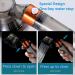 Switch Control Shower Head - Water Saving Soft Spray with Mineral Stone Beads - Orange - Buy Online on GoSupps.com