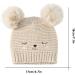 XYIYI Baby Kids Winter Warm Knit Hat with Crochet Fur Pom Beanie Cap - Bear Khaki | 6-24 Months Boys Girls - Buy Online on GoSupps.com
