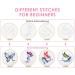 Embroidery Stitch Practice Kit - 4 Sets Butterfly & Whale Designs for Beginners | Includes Cloth, Hoops, Threads | Learn Embroidery Skills - Buy Online on GoSupps.com