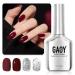 GAOY Red Gel Nail Polish 16ml 2 Colors 1149 2264 Silver Glitter Soak Off UV Gel Polish Set for Nail Art DIY Manicure at Home Red Silver