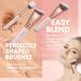 Professional Rose Gold Contouring Brush Set - 5 Vegan & Cruelty-Free Makeup Brushes for Flawless Application - Buy Online on GoSupps.com