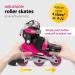 New Bounce 2-in-1 Roller Skates for Little Kids EU 28-31 US Kids Junior 8-11, Pink - Converts from Tri-Wheel to Inline Skates - Rollerskates for Beginners - Buy Online on GoSupps.com