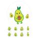 edible Avocado Birthday kids childrens party decorations style Round 7.5 inch party decoration Topper on Icing/Fondant/Frosting Sheet