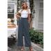 Vetinee Wide Leg Casual Dress Pants XL | High Waisted Work Trousers with Pockets in Folkstone Gray - Perfect for Business Office - Buy Online on GoSupps.com