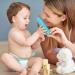 Soothing 4Pcs BPA Free Silicone Teething Toys for Babies | Infants Molar Teether with Pacifier Clip | Baby Shower Keepsake Gifts 0-6 Months 6-12 Months - Buy Online on GoSupps.com