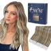 FSHINE TAPE in Blonde Hair Extensions Tape in Extensions Real Hair Hair Brown Set Platinum Blonde Hair Extensions Tape in real hair 50 grams of smooth remy hair for women 50cm #8P60 2. Tape #8p60 50cm