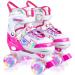 Roller Skates for Girls Boys Kids, Black Pink Purple 4 Sizes Adjustable Kids Roller Skates with Light up Wheels and Shining Upper Design, Roller Skates for Toddler Kids Ages 4-13 A-Pink S-Size10-13C in little kids