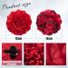 Bofunx 2-Piece Red Flower Hair Clips | Elegant Hair Jewelry for Parties Weddings Halloween & Masquerades - Buy Online on GoSupps.com