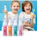 NOHOO Kids Foam Fruit Toothpaste - Fluoride Free Natural Formula - for Electric Toothbrush - 4 Pack (Strawberry+Orange+Peach+Cantaloupe) - Buy Online on GoSupps.com