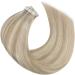 Moresoo Tape in Hair Extensions Human Hair Blonde Highlight 18 Inch Remy Tape in Extensions Human Hair Ash Blonde Mixed with Blonde Hair Extensions for Women Tape in Human Hair #P18/613 20Pcs 50g 18 Inch (Pack of 1) #P18/613 - Buy Online on GoSupps.com
