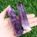 XIANNVXI 4" Large Amethyst Crystal Point Hexagonal Amethyst Crystal Wand Crystal Tower Natural Gemstone for Reiki Balancing Meditation Accessories Wichcraft Supplies 1PC V - 4" Amethyst