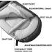 Atarashi Camping Sleeping Bag - 4 Seasons for Adults | Light, Warm, Extra-Large | Ideal for Hiking & Backpacking | Dark Grey/Regular (33''x87'') - Buy Online on GoSupps.com