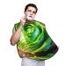 Bright Cabbage Print Beard Bib Apron For Men Beard Hair Catcher For Men Shaving Trimming Beard Cape Cloth