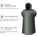 Adults Surf Poncho Changing Towel Robe - Hooded Wetsuit Change Poncho for Surfing, Swimming & Bathing - Water Absorbent - Oversized Army Green - Buy Online on GoSupps.com