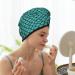 Hair Towel Wrap - Quick Drying Aquamarine Glitter Turban | Spa-Like Experience - Buy Online on GoSupps.com