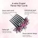 6 Pack Large Crystal Rhinestone Side Comb Set - Fancy Sparkly Gems Hair Accessories for Women - Buy Online on GoSupps.com