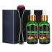Dermaroller Set de micro-aiguilles professionnelles en titane avec 1 jeu de s rum de croissance des cheveux anti-chute de cheveux 1 jeu d'aiguilles professionnelles en titane de 0 5 mm 30 ml (Lot de 1)