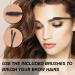 Eyebrow Stamp Stencil Kit - Perfect Brow Shaping with 10 Stencils & Brushes - Long-Lasting Dark Brown Shadow Powder Stick - Buy Online on GoSupps.com