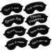 8 Pcs Eye Masks Inspirational Sleep Eye Masks Eye Cover for Sleeping Silk Eyemask with Adjustable Strap Black Blackout Eyeshade for Women Men Soft Blindfold