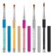 Mwoot French nail art nail brush 5 pieces Diy nail art brushes gel nail draw brushes nail brush set for acrylic fingernails drawing manicure nail decoration accessories nail art brushes