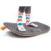 FEZIBO Standing Desk Mat with Anti Fatigue Bar, Wooden Wobble Balance Board with Ergonomic Design Comfort Floor Mat Large Altostratus Gray