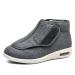 Extra Wide Fit Diabetic Orthopedic Shoes Slipper for Men Close Orthopedic Slippers Adjustable Slip On Closed Toe House Slippers Walking Sneakers for Swollen Feet Plantar Fasciitis Grey 42