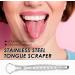 Samuliy Metal Tongue Scraper Set - 2 Pieces for Adults & Children | Stainless Steel Tongue Cleaner for Fresh Breath & Oral Hygiene - Buy Online on GoSupps.com