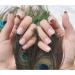 Shop French Fake Nail Set - Nude Nails with Black & Glitter | Medium Long Artificial Nails for Daily Wear - Buy Online on GoSupps.com