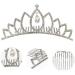 FRCOLOR Coloured Rhinestone Crown Hair Accessories Wedding Decorations For Ceremony Cake Topper Girls Rhinestone Princess Hair Crystal Royal Bridal Crown Comb Bridal Tiara Comb Fashion White 9X3.7CM - Buy Online on GoSupps.com