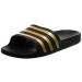 adidas Unisex-Adult Adilette Aqua Slides Sandal 9 Women/8 Men Core Black Gold Metallic Core Black