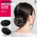 Teenitor 7 Hair Bun Makers Set - Black Donut Ring Style Chignon Bun Maker Kit with Bands & Pins for Ballet Dance - 2 Small, 2 Medium, 2 Large, 1 Extra-Large - Buy Online on GoSupps.com