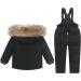 Kids 2-Piece Snowsuit Set | Winter Ski Suit with Hooded Jacket and Bib Pants | Toddler Ultralight Skisuit (18-24 Months) - Buy Online on GoSupps.com