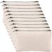 10 Pack Blank DIY Craft Bag Canvas Pen Pencil Case- Cotton Canvas for School Supplies Invoice Bill Bag Makeup Bag Cosmetic Bag Multipurpose Travel Toiletry Pouch with Black Zipper 7.9 x 4.7 inches White-10 pcs