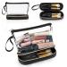 Ethereal Clear Makeup Bag Small Makeup Bag for Purse Travel Makeup Bag for Women TSA Approved Cosmetic Bag Waterproof Toiletry Bag (black) style 3 Small (Pack of 1)