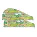 Cartoon Frog Dry Hair Cap 2 Piece Quick Drying Towel Set with Button Headband Super Absorbent Soft & Comfortable