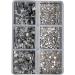 FEIlei 6 Grids Box Set Flat Back Rhinestones and Small Round Diamond Combination for DIY Nail Art Accessories Crystals - Buy Online on GoSupps.com