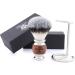 Haryali London Sustainable Shaving Brush Set | Synthetic Silver Tip Brush Stainless Steel Rack & Wood Handle | Eco-Friendly Razor for Men & Women - Buy Online on GoSupps.com