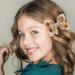 Cute Gold Sparkly Glitter Sequin Hair Bows - Pack of 2 for Little Girls - Buy Online on GoSupps.com