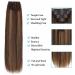 Hair Extensions Straight Clip In Hair Extensions Human Hair Extensions P4/27 Medium Brown Mixed Blonde Full Head Clip Ins Natural Hair With 18 Clips Natural Human Hair(18inches) 18inches 120g/Set - Buy Online on GoSupps.com