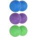 Verdant Touch Peanut Massage Ball - Silicone Yoga Training Tool for Muscle Relaxation | Fitness Equipment in Purple Green & Blue - Buy Online on GoSupps.com