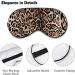 Leopard Skin Sleep Mask for Women | Adjustable Eye Shades with Elastic Strap - Comfortable Sleep Anytime - Buy Online on GoSupps.com