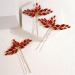 BERYUAN Wedding Red Crystal Rhinestone Hair Pins Teardrop Rhinestone Wedding Headband Rhinestone Hair Pins Silver Gold Bridal Hair Piece for Brides Bridesmaid Girls (RED) - Buy Online on GoSupps.com