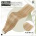 Runature Tape Extensions - 45 cm Real Hair with Blonde Highlights | Invisible Human Hair #16P24 - 50g - Buy Online on GoSupps.com