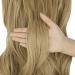 OMGREAT Wavy Curly Halo Hair Extension - Long Synthetic Hair Piece - Light Ash Blonde & Bleach Blonde - 18 Inch - 4.2oz - Transparent Wire Headband - No Clip - Buy Online on GoSupps.com