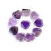 Crystear's heart stone 10 pcs amethyst heartstones 20mm heart -shaped hand flatterer carved Herzstein thumbs stone crystal healing stone lucky charm