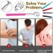 Premium Wooden Massage Roller - Fascia Stick with Handle for Neck Legs Back & Body Relief - Buy Online on GoSupps.com