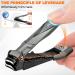 DRMODE Heavy Duty Nail Clippers with Catcher - Ultra Sharp Ergonomic Fingernail & Toe Nail Clippers for Men - Mess Free Self Collecting Design - Buy Online on GoSupps.com