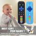 2 Pack Remote Teether for Baby Silicone Teething Toys - Gray+Pink & Black+Blue | Baby Teethers for 6-12 Months Boys & Girls - Toddler Chew Toys Gift - Buy Online on GoSupps.com