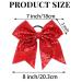 2 PCS Large Glitter Sequin Cheer Bows - Handmade for Jumbo Cheerleading Teen Girls (Red) - Buy Online on GoSupps.com